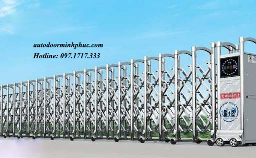 cổng xếp tự động