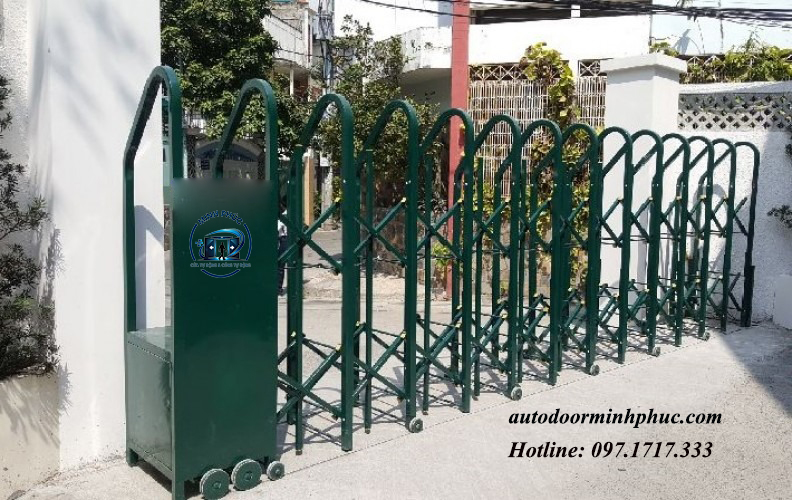 cổng xếp tự động