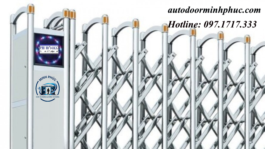 cổng xếp tự động