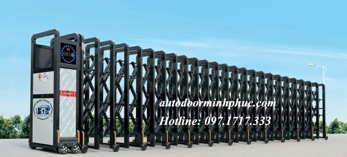 cổng xếp tự động