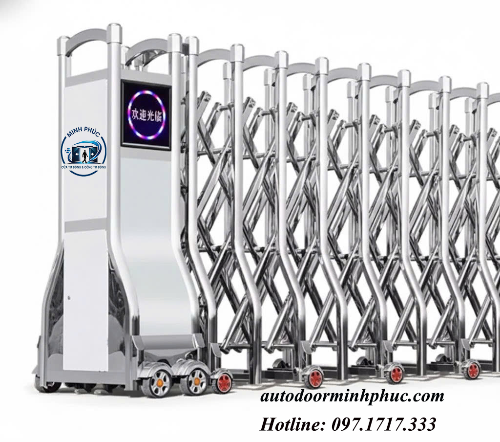 cổng xếp tự động