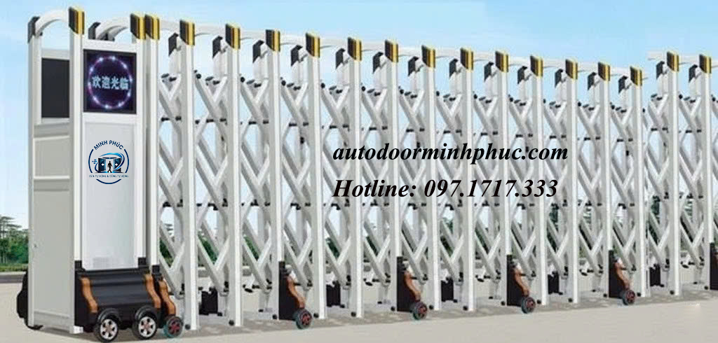 cổng xếp tự động