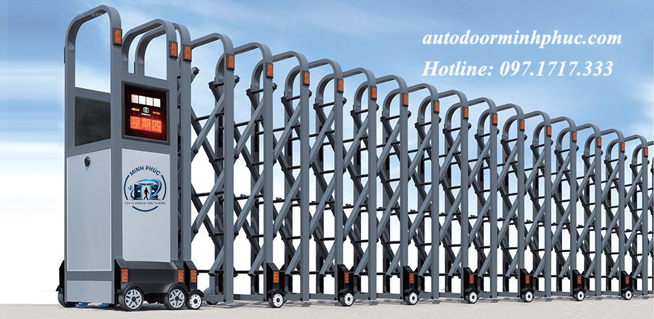 cổng xếp tự động