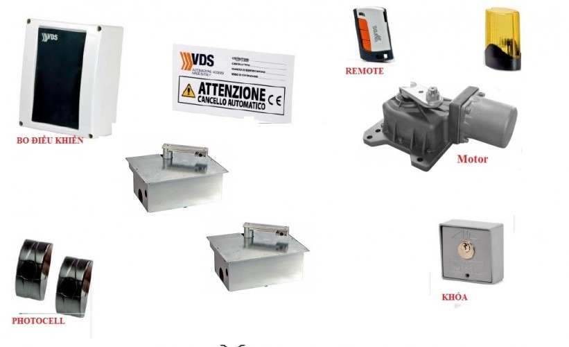 Phụ kiện cổng tự động âm sàn italya