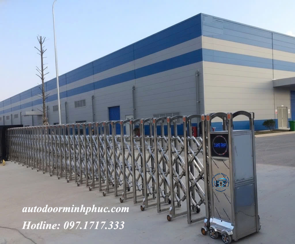 cổng xếp tự động