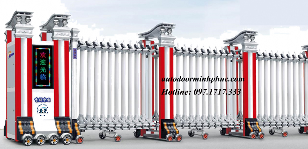 cổng xếp tự động